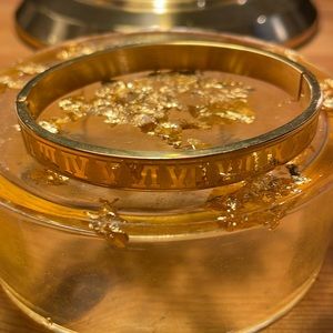 Greek ROMAN NUMERALS BANGLE  BRACELET 14KGOLD PLATED